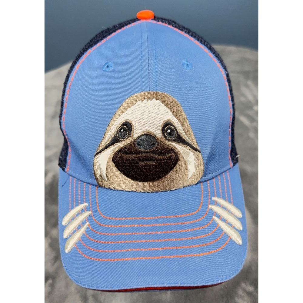 Tuanis Sloth Trucker Hat Mens Blue Pura Vida Costa Rica Mesh Cap